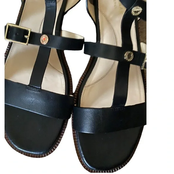 COLE HAAN GRAND SERIES BLACK LEATHER WREN GLADIATOR STYLE SANDALS•S/8.5 - Picture 10 of 13